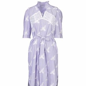 Elegant Purple Sandro Shirt Dress